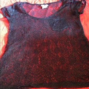 Mudd small lace top